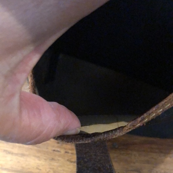 Dooney & Bourke Saddle Crossbody Black Canvas, Brown Distressed Leather - Picture 9 of 16